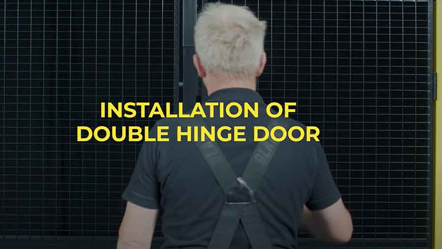 Double hinge door