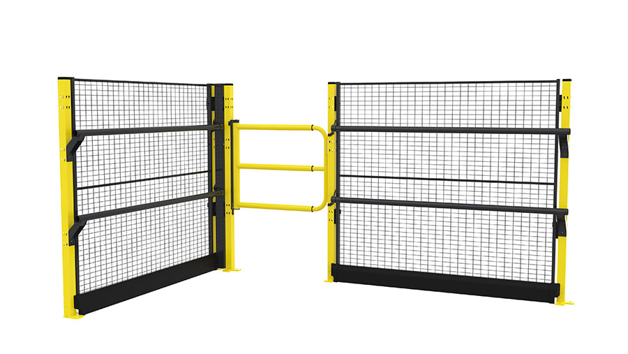 fall protection with self-closing swing gate 